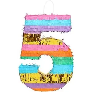 Pinata Arco iris para fiesta de cumpleaños infantil_3