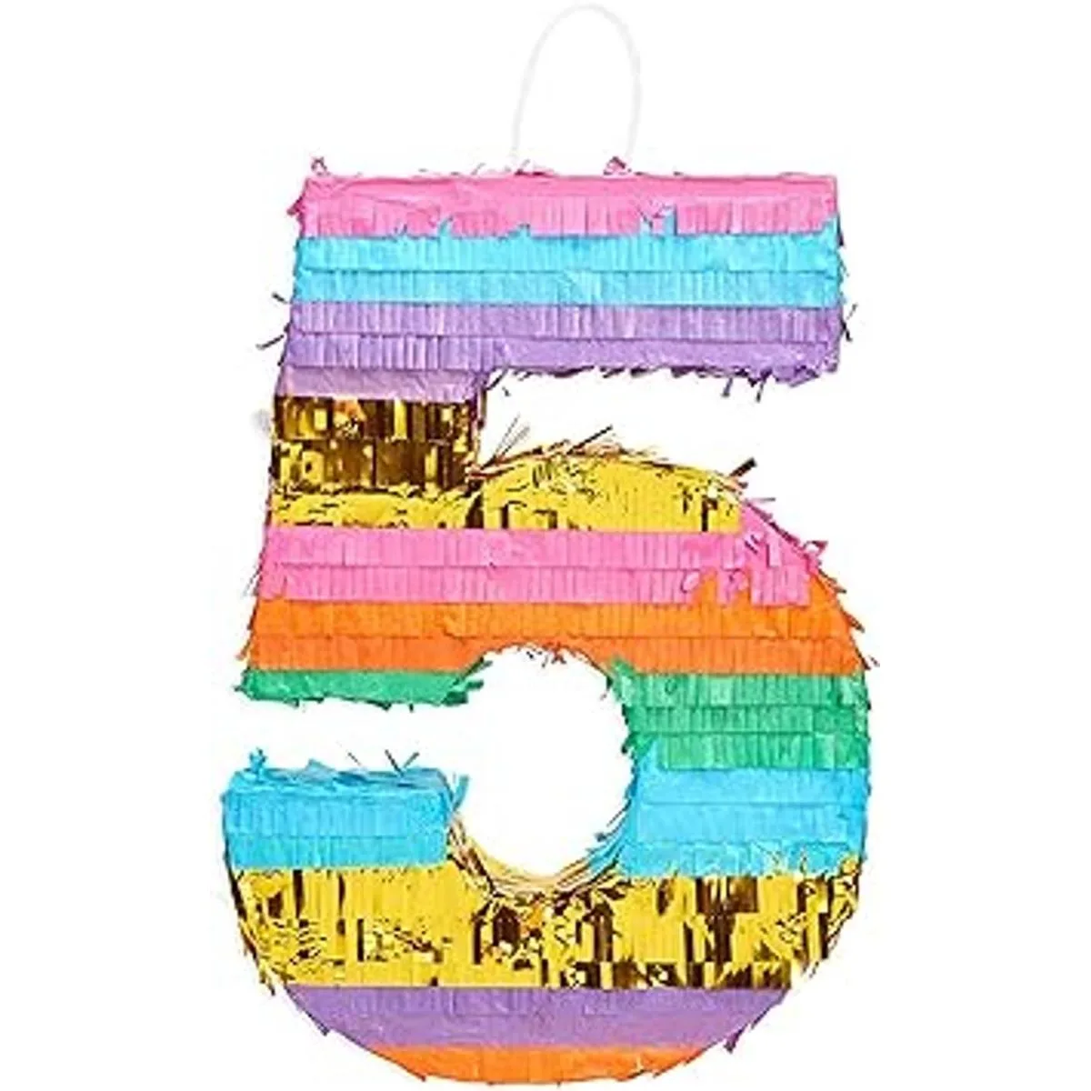 Pinata Arco iris para fiesta de cumpleaños infantil_3