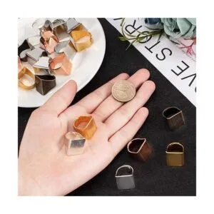 PandaHall 30 piezas de 5 colores de anillo de latón en_3