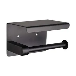 Adhesivo para papel higiénico negro mate soporte para_1