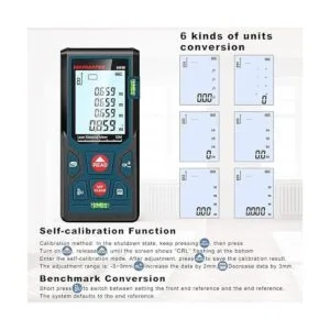 Medición láser de 165 pies164.0 ft FtinM de conmutación