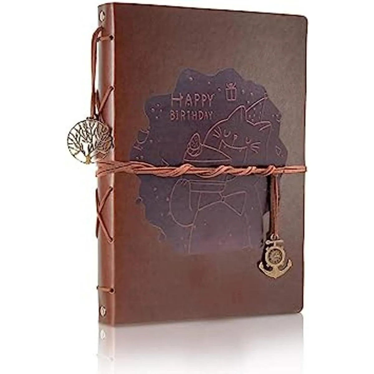 ThxMadam lbum de fotos de cuero vintage recargable