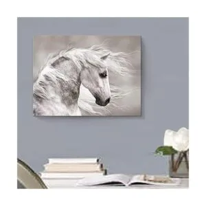 Horse Canvas Wall Art Animal in The Wind Artwork Picture