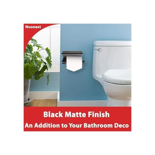 Adhesivo para papel higiénico negro mate soporte para_6