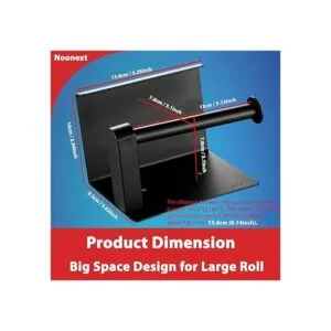Adhesivo para papel higiénico negro mate soporte para_5