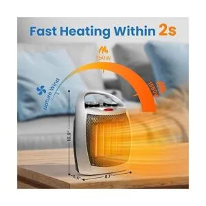 Kismile Calentador de espacio eléctrico pequeño de_5