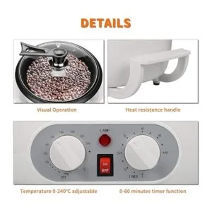 Máquina tostadora de café mejorada para uso doméstico