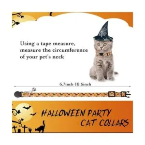 Collar de gato de Halloween collar de gato con campana