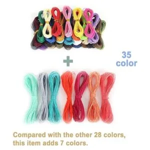 Cuerda encerada de 35 colores 0.039 in 382 yardas