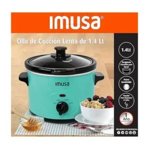 IMUSA USA GAU80113T Olla de cocción lenta verde azulado