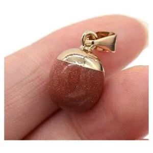 8 colgantes de piedra natural forma de frijol piedra_3