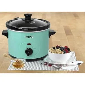 IMUSA USA GAU80113T Olla de cocción lenta verde azulado