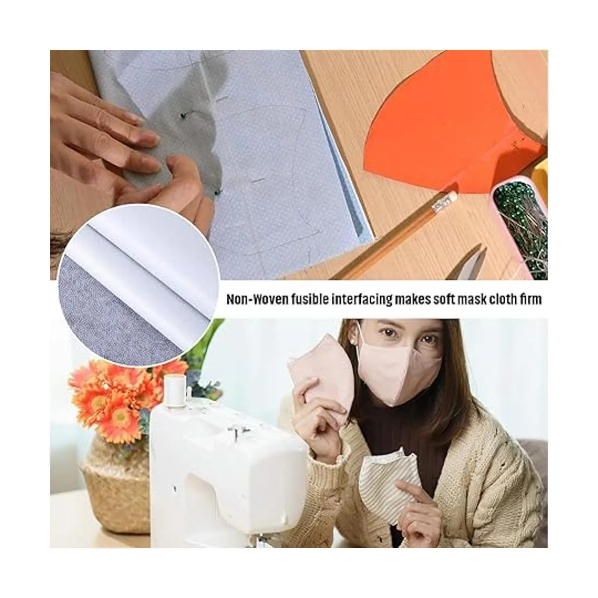 Interfaz ligera y fusible de tela de interfaz no tejida de