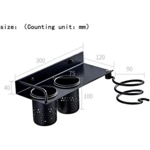 Homwel Soporte de pared para secador de pelo organizador_2