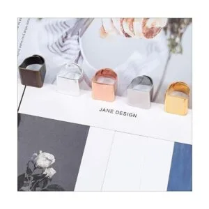 PandaHall 30 piezas de 5 colores de anillo de latón en_4