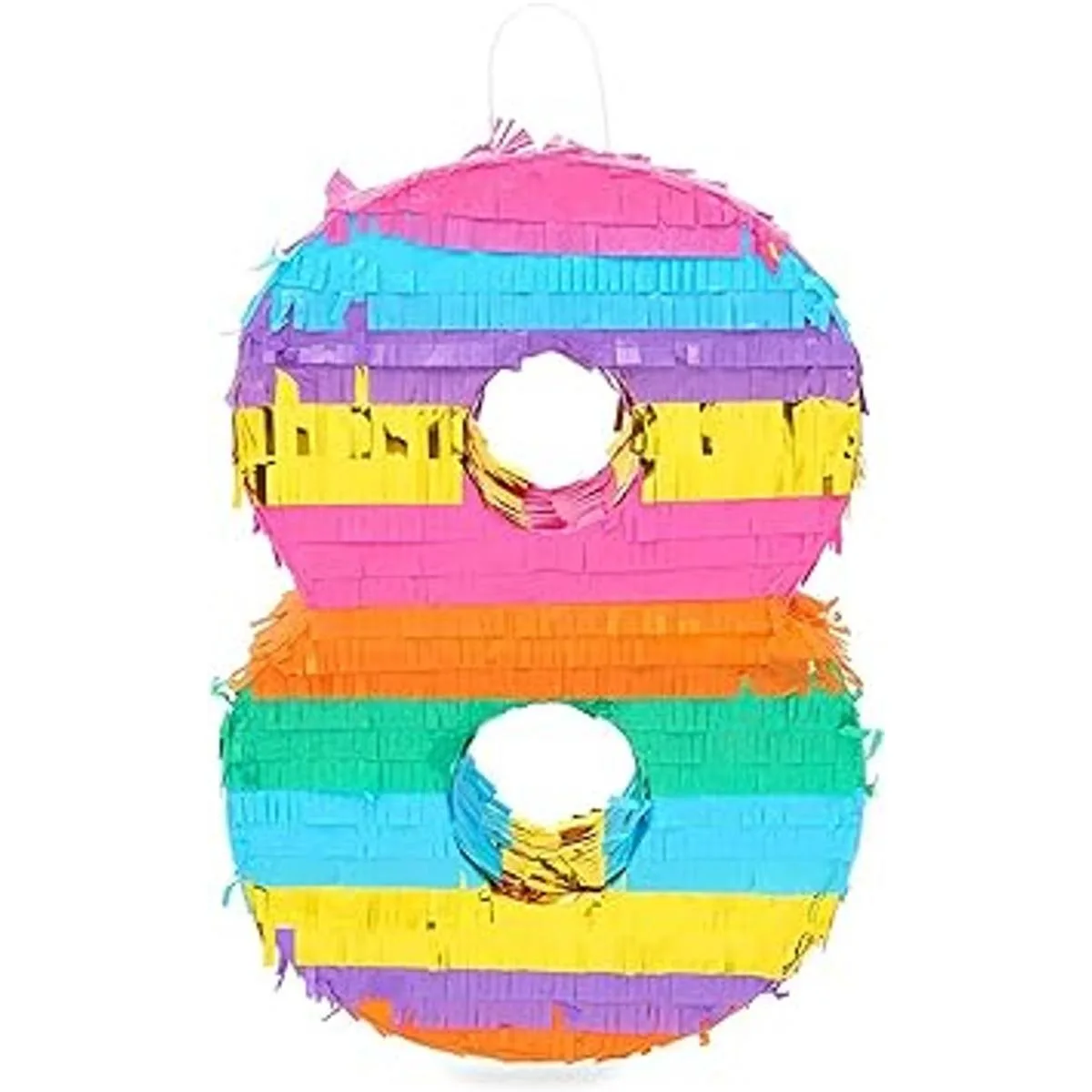 Piñata pequeña arcoíris para fiesta de cumpleaños número_3