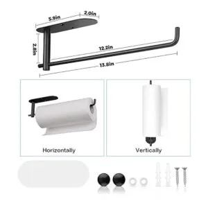 Soporte para toallas de papel debajo del gabinete de_4