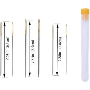 Hilo de lino encerado y punzón de mango de madera agujas