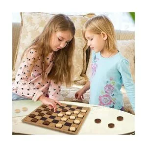 Gamie Juego de mesa para damas de madera juego de mesa_5