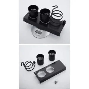 Homwel Soporte de pared para secador de pelo organizador_4