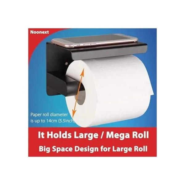 Adhesivo para papel higiénico negro mate soporte para_4