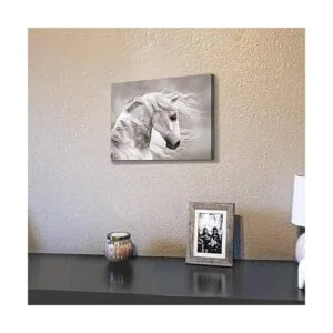 Horse Canvas Wall Art Animal in The Wind Artwork Picture