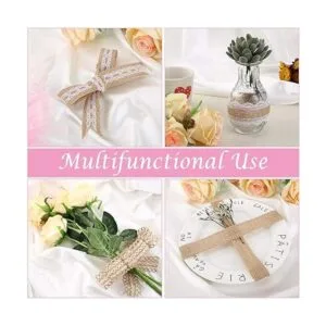 4 rollos de cinta de arpillera rollo de encaje cinta de