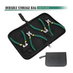 Queta Juego de 4 alicates de anillo a presión de 7