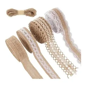 4 rollos de cinta de arpillera rollo de encaje cinta de