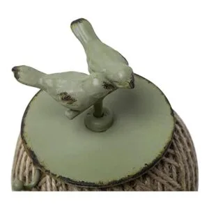 SOFFEE DESIGN Juego de carrete de yute vintage con soporte