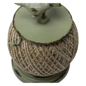 SOFFEE DESIGN Juego de carrete de yute vintage con soporte