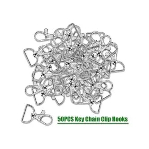 50 ganchos giratorios para cordón gancho de clip de