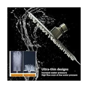 NearMoon Cabezal de ducha de lluvia ducha grande de acero_3