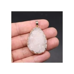 3 colgantes de piedra natural forma irregular de cristal_2