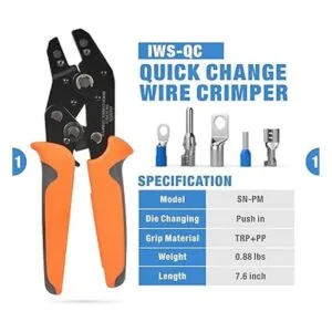 IWISS Kit de herramientas crimpadoras de trinquete de_2