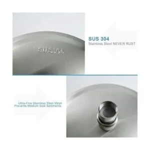 NearMoon Cabezal de ducha de lluvia ducha grande de acero_4