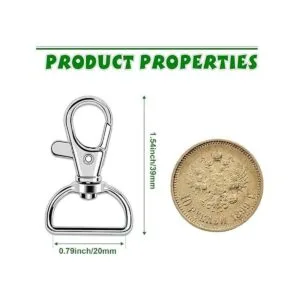 50 ganchos giratorios para cordón gancho de clip de