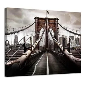 Impresión en lienzo del puente de Brooklyn obra de arte_1