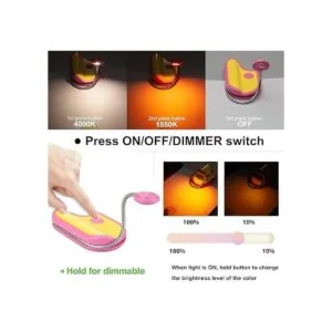 BIGMONAT Luz de lectura recargable en la cama para niños_4