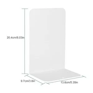 6 sujetalibros de metal blanco sujetalibros para