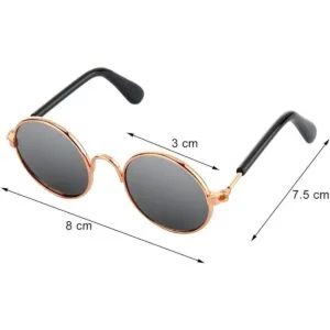 Gafas de sol redondas de metal para mascotas 10 unidades