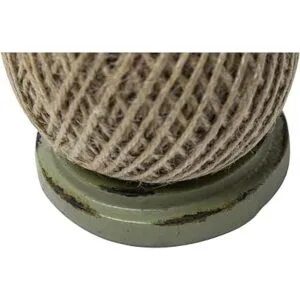 SOFFEE DESIGN Juego de carrete de yute vintage con soporte