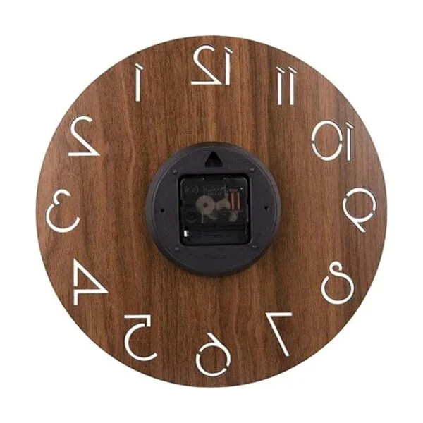 Nicunom Reloj de pared de madera con diseño de números_5