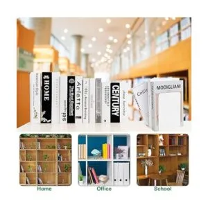 6 sujetalibros de metal blanco sujetalibros para