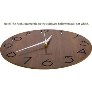 Nicunom Reloj de pared de madera con diseño de números_3
