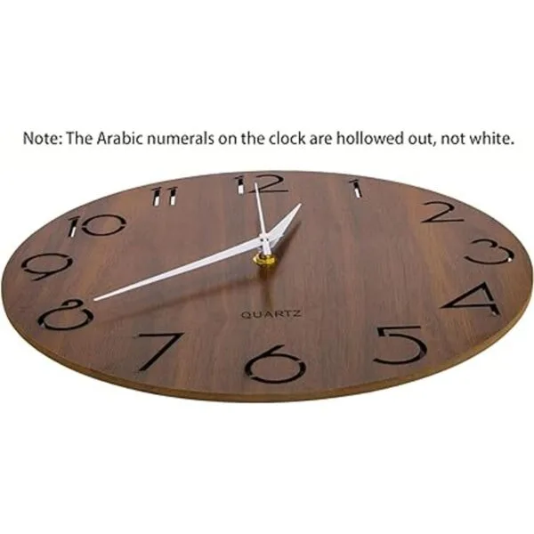 Nicunom Reloj de pared de madera con diseño de números_3