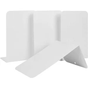 6 sujetalibros de metal blanco sujetalibros para