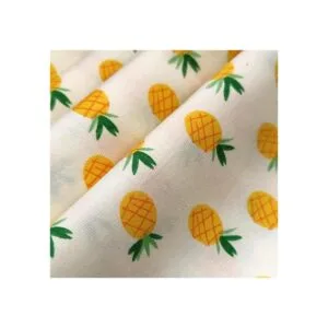 Qililandiy Tela de algodón 100 con estampado de piña_4