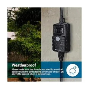 DEWENWILS Temporizador de luz para exteriores resistente a