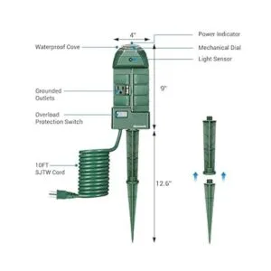DEWENWILS Temporizador de regleta de alimentación para_2